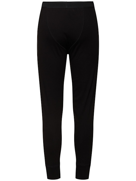 Tom Ford: Stretch cotton leggings - Black - men_4 | Luisa Via Roma