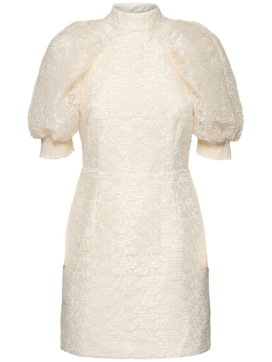 Rotate: Lace plissé mini dress - White - women_0 | Luisa Via Roma