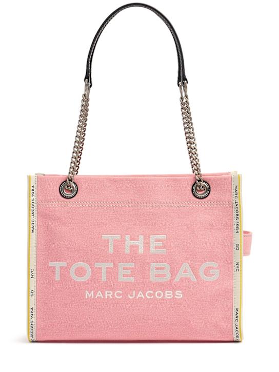 Marc Jacobs: The Medium Tote denim chain bag - women_0 | Luisa Via Roma