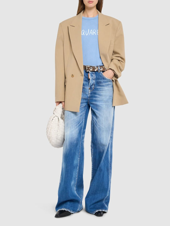 Dsquared2: Logo print cotton jersey t-shirt - women_1 | Luisa Via Roma