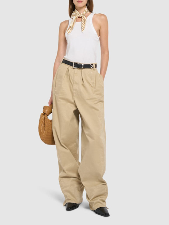 Dsquared2: L.A. Easy cotton twill wide pants - women_1 | Luisa Via Roma