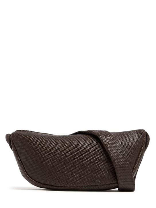 St. Agni: Woven Crescent leather shoulder bag - women_0 | Luisa Via Roma