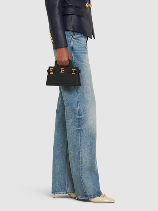 Balmain: Petit sac à main en cuir B-buzz - women_1 | Luisa Via Roma