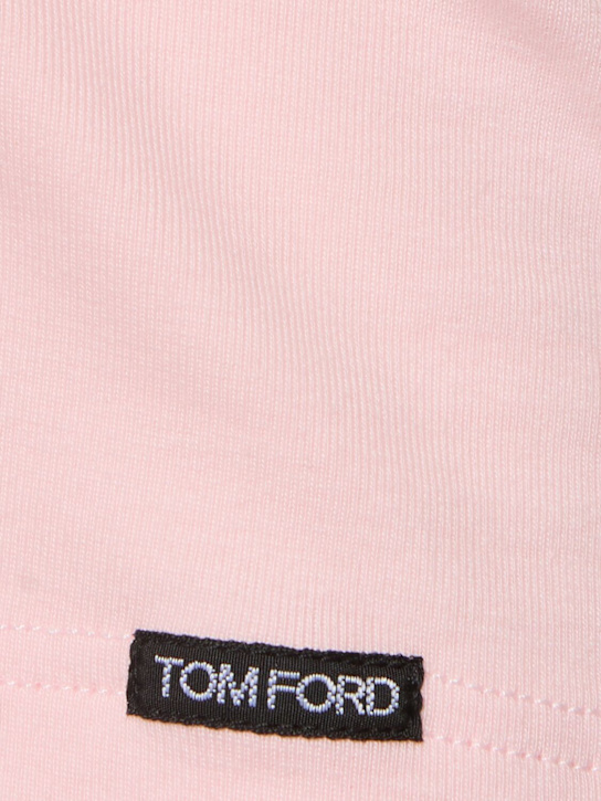 Tom Ford: Cotton jersey crewneck t-shirt - Soft Pink - men_2 | Luisa Via Roma