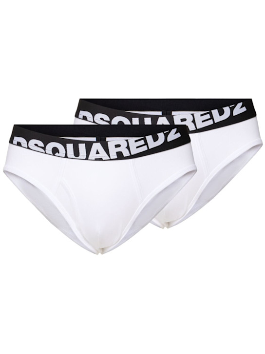 Dsquared2: Pack of 2 Dsquared2 logo briefs - men_0 | Luisa Via Roma