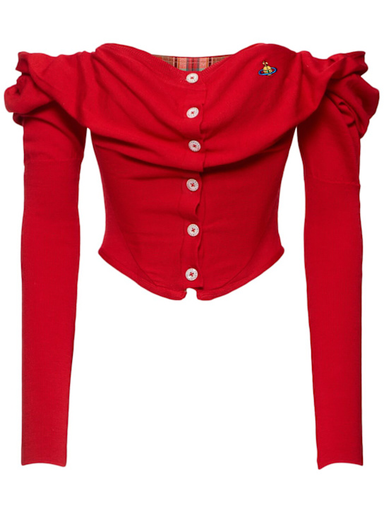 Vivienne Westwood: Bea corset knit cardigan - women_0 | Luisa Via Roma