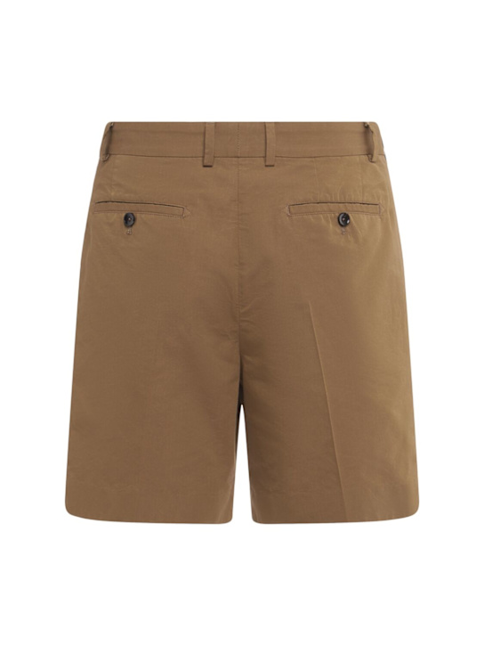 Tom Ford: Tailored fluid poplin shorts - Chestnut - men_3 | Luisa Via Roma