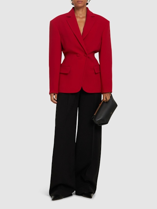 Magda Butrym: Wool blend fitted waist blazer - women_1 | Luisa Via Roma