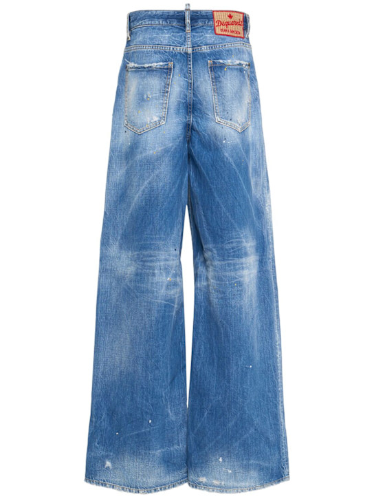 Dsquared2: Traveller低腰阔腿牛仔裤 - 蓝色 - women_3 | Luisa Via Roma
