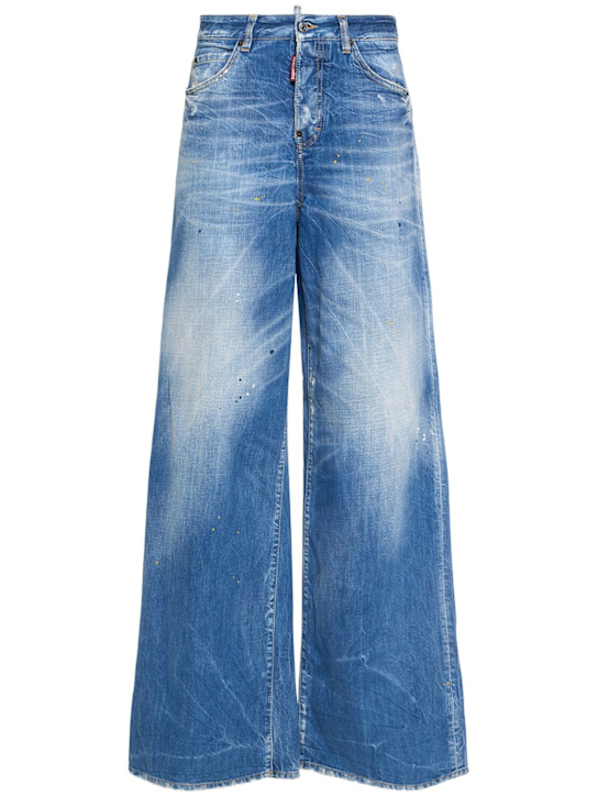 Dsquared2: Traveller低腰阔腿牛仔裤 - 蓝色 - women_0 | Luisa Via Roma