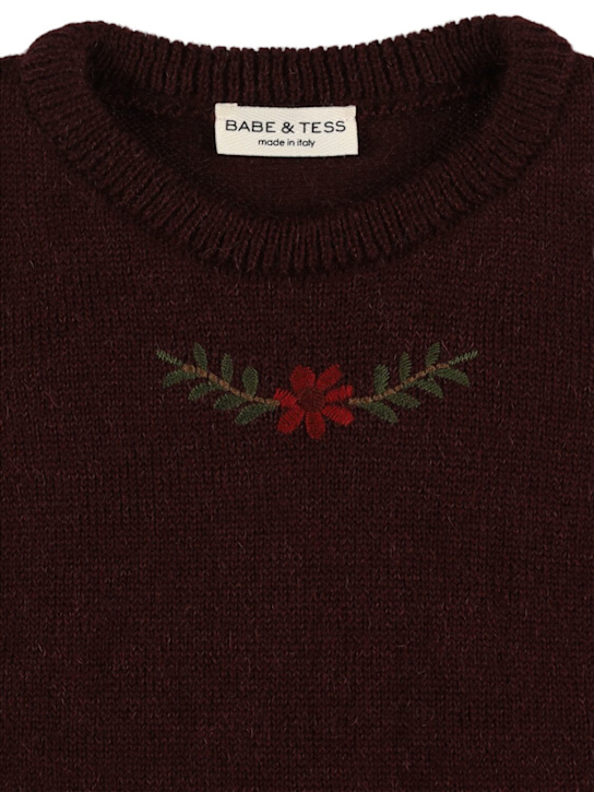 Babe & Tess: Gilet in misto alpaca ricamato - kids-girls_1 | Luisa Via Roma