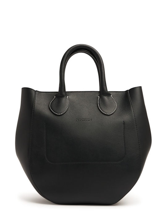 JW Anderson: Small Punch grain leather tote bag - women_0 | Luisa Via Roma