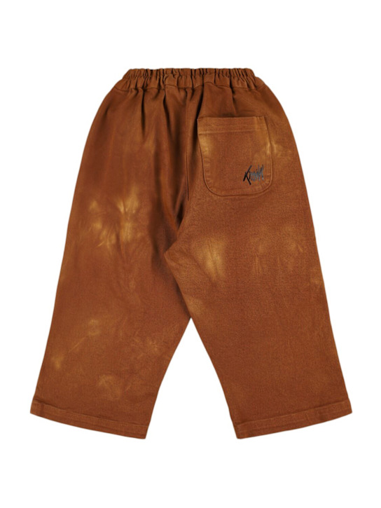 Kiddin: Pantaloni in cotone stampato - Beige - kids-boys_1 | Luisa Via Roma