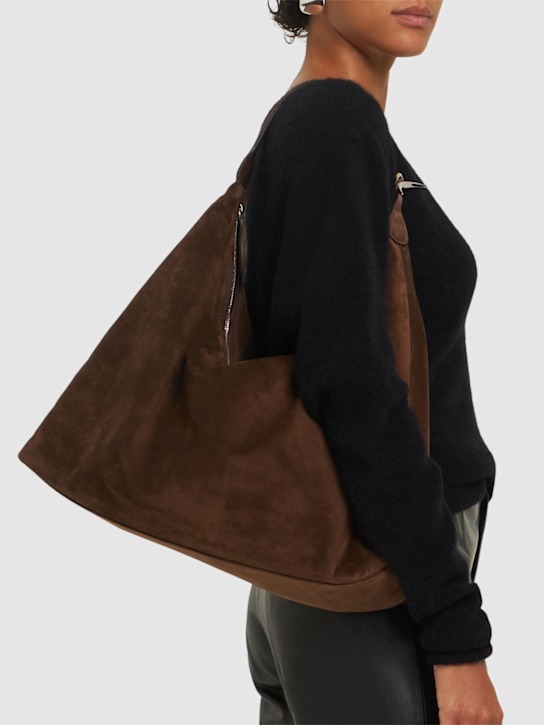 Liffner: Pillow hobo suede tote bag - women_1 | Luisa Via Roma