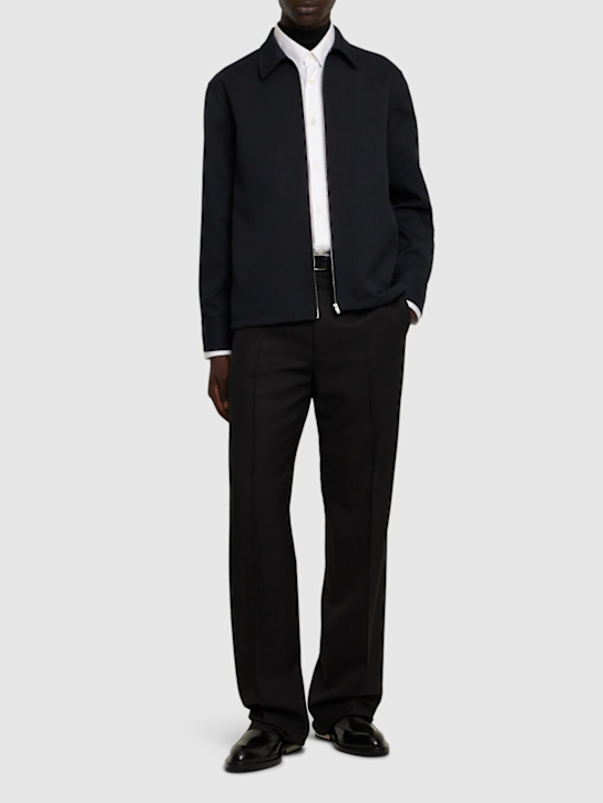 Jil Sander: Regular fit zipped shirt - men_1 | Luisa Via Roma