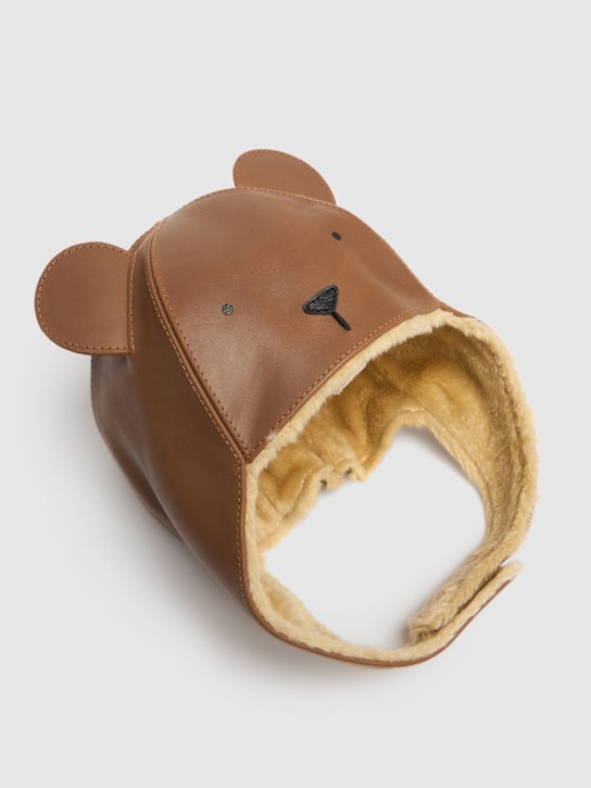 Donsje: Leather & teddy hat - kids-boys_1 | Luisa Via Roma