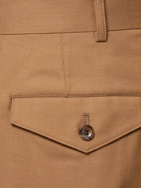 JUNYA WATANABE: Pleated wool blend pants - men_1 | Luisa Via Roma