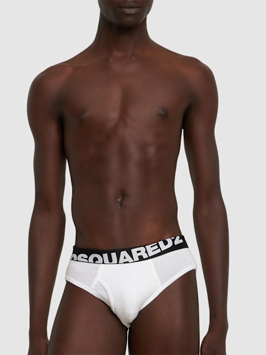 Dsquared2: Pack of 2 Dsquared2 logo briefs - men_1 | Luisa Via Roma