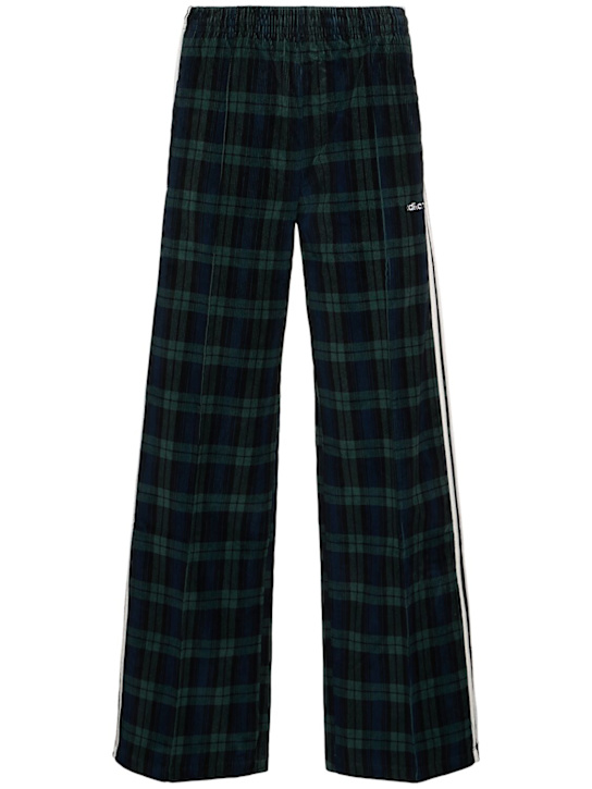 adidas Originals: Hose aus Tartankord mit weitem Bein - women_0 | Luisa Via Roma
