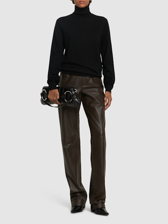 The Frankie Shop: Ziggys long leather pants - women_1 | Luisa Via Roma
