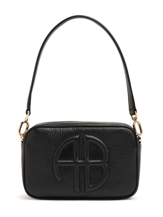 ANINE BING: Lili pebbled leather shoulder bag - women_0 | Luisa Via Roma