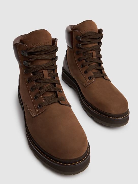 Moncler: Peka leather hiking boots - men_2 | Luisa Via Roma