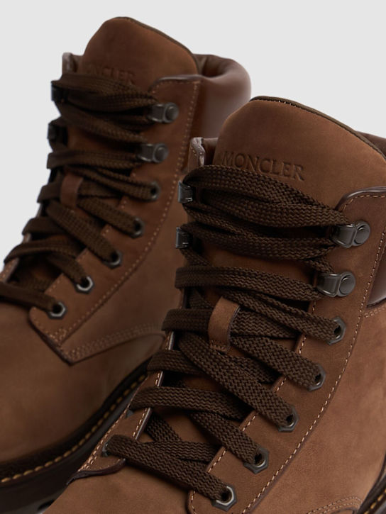 Moncler: Peka leather hiking boots - men_3 | Luisa Via Roma