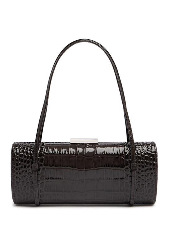 Michael Kors Collection: Natalie Barrel croc embossed leather bag - women_0 | Luisa Via Roma