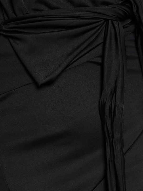 Dsquared2: Viscose jersey long dress - Black - women_4 | Luisa Via Roma