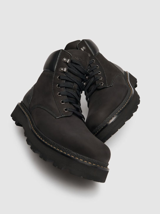 Moncler: Peka leather hiking boots - men_2 | Luisa Via Roma