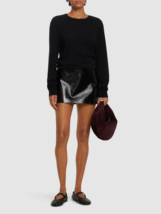 Mary crackled faux leather mini skirt - Thumbnail 2