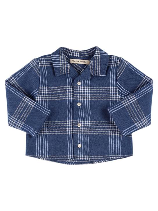 The New Society: Printed cotton shirt - kids-boys_0 | Luisa Via Roma