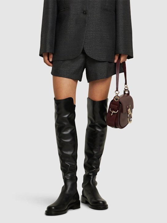 Stuart Weitzman: 40mm 5050 Bold leather & suede boots - women_1 | Luisa Via Roma