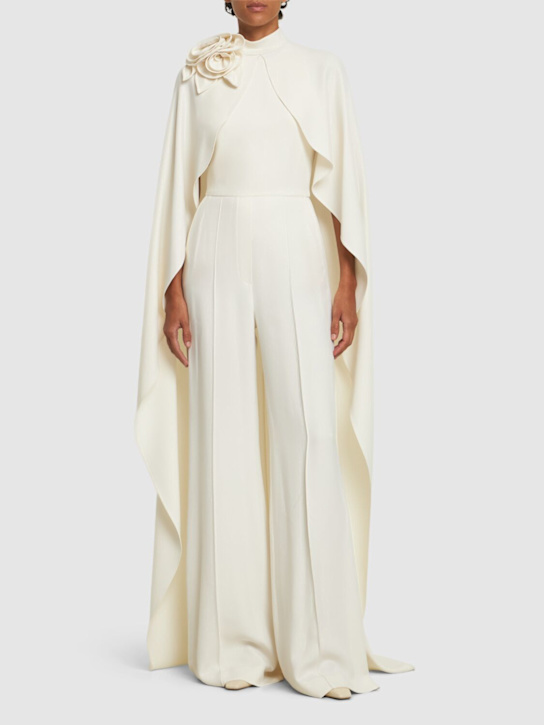 Elie Saab: Flared cady jumpsuit - women_1 | Luisa Via Roma