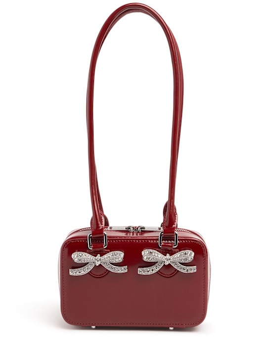Self-portrait: Squared Bow leather shoulder bag - women_0 | Luisa Via Roma