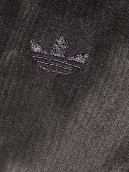 adidas Originals: Cropped velour track top - women_1 | Luisa Via Roma