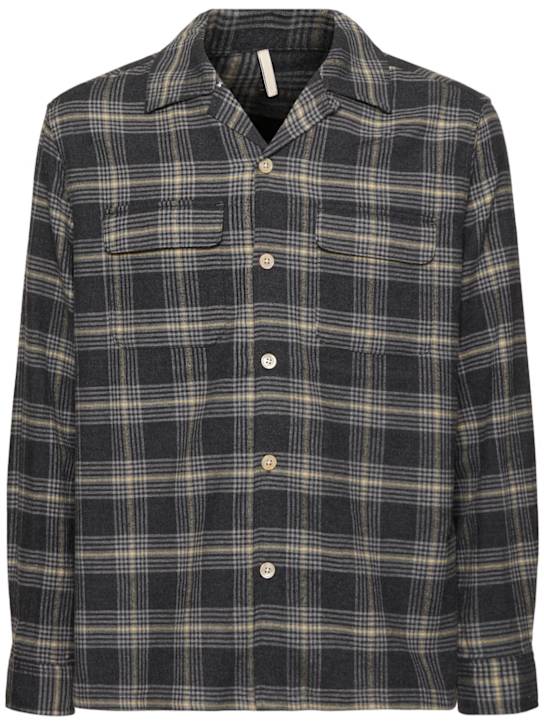 SUNFLOWER: Plaid cotton shirt - men_0 | Luisa Via Roma