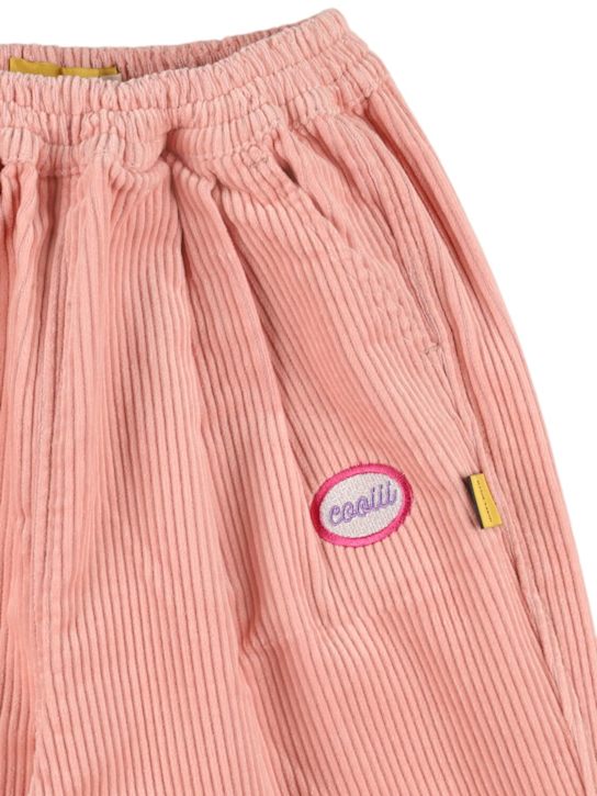 Cooiii: Pantaloni ampi color block a costine - Rosa - kids-girls_1 | Luisa Via Roma