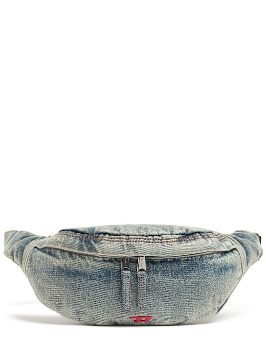 Diesel: Rave denim belt bag - men_0 | Luisa Via Roma