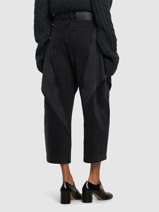 JW Anderson: Cropped sculptural wide leg jeans - women_2 | Luisa Via Roma