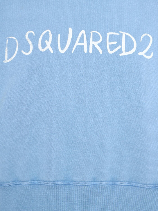 Dsquared2: Sweatshirt aus Baumwolle mit Logodruck - Blau - women_4 | Luisa Via Roma