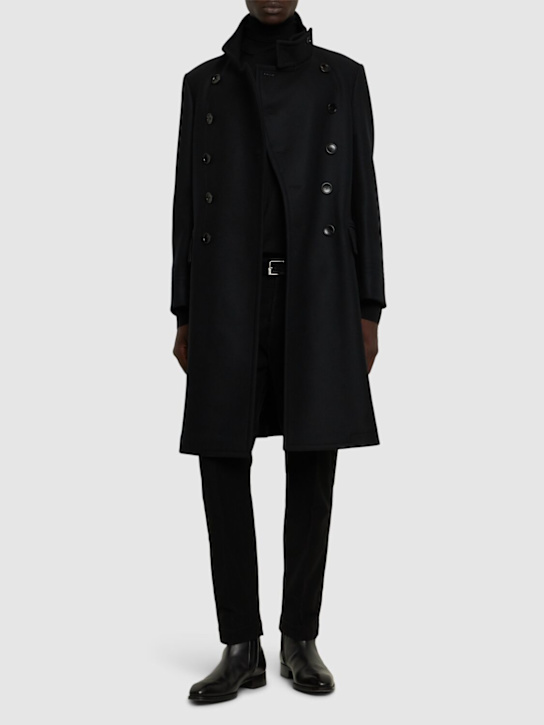 Tom Ford: Compact Japanese twill felt coat - men_1 | Luisa Via Roma