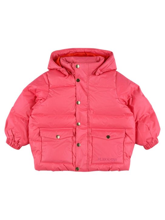Mini Rodini: Reversible recycled poly puffer jacket - kids-girls_0 | Luisa Via Roma