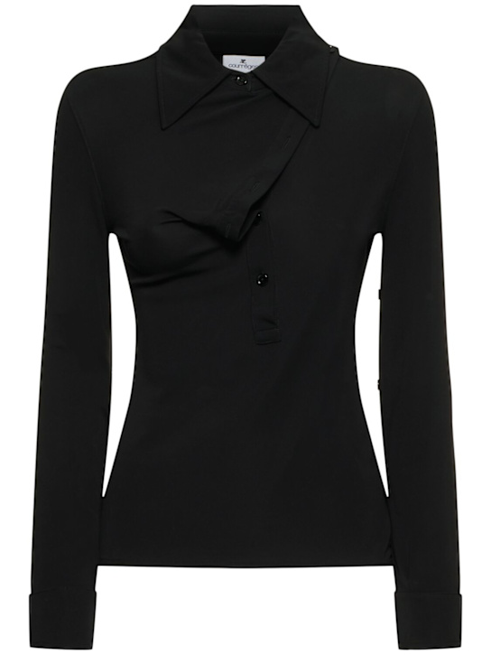 Oblique crepe jersey shirt - Thumbnail 1