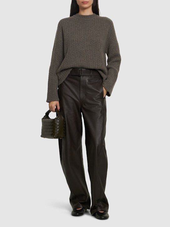 Loulou De Saison: Isabela wool blend crewneck sweater - women_1 | Luisa Via Roma