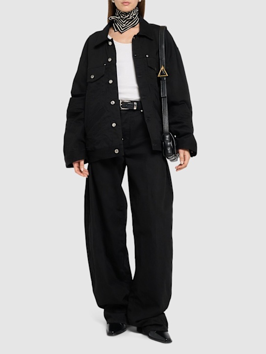 Dsquared2: Icon maxi denim jacket - women_1 | Luisa Via Roma