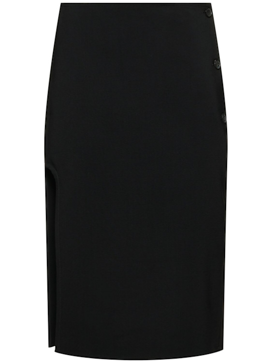 Courrèges: Oblique tailored wool long skirt - women_0 | Luisa Via Roma
