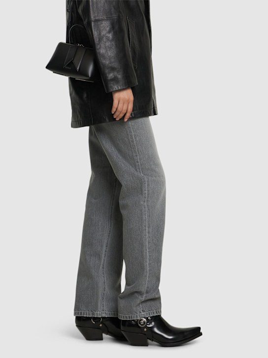 Versace: 50mm Leather western boots - Black - women_1 | Luisa Via Roma