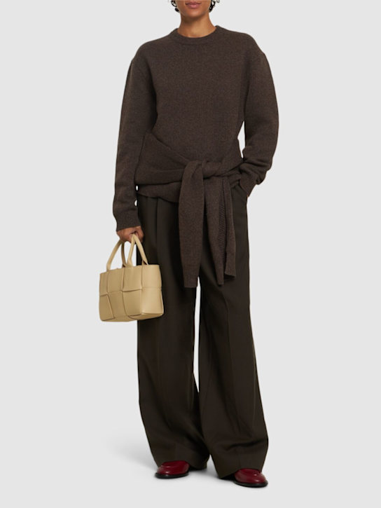 JW Anderson: Draped tie-front knit sweater - women_1 | Luisa Via Roma
