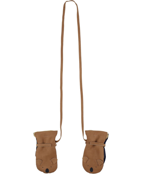 Donsje: Koala nubuck leather mittens - kids-girls_0 | Luisa Via Roma